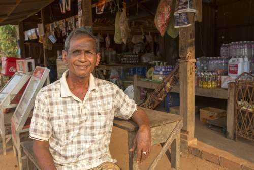 Shop keeper in Cambodia