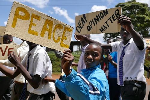 Deaf rights march Kenya